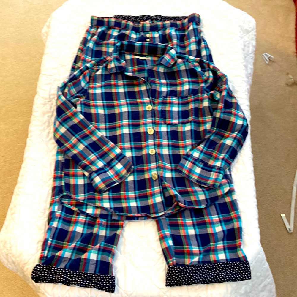 Aerie PJ’s 100% cotton light flannel size medium top and bottom